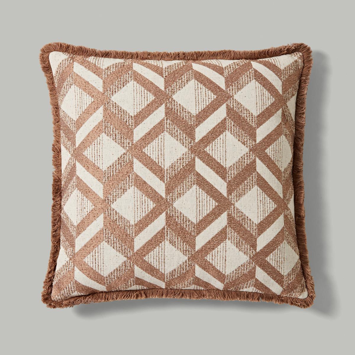 Luxury Jacquard Geometric Cushion – image 3