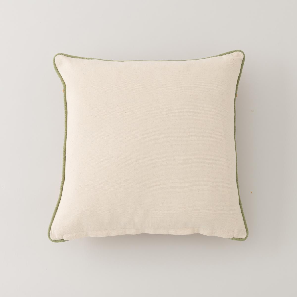 Patchwork Leaves Embroidery Cushion Terracotta – image 5