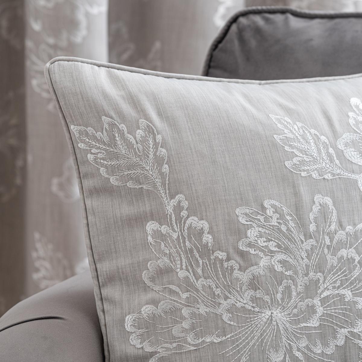 Flourish Cushion Grey/White – image 2