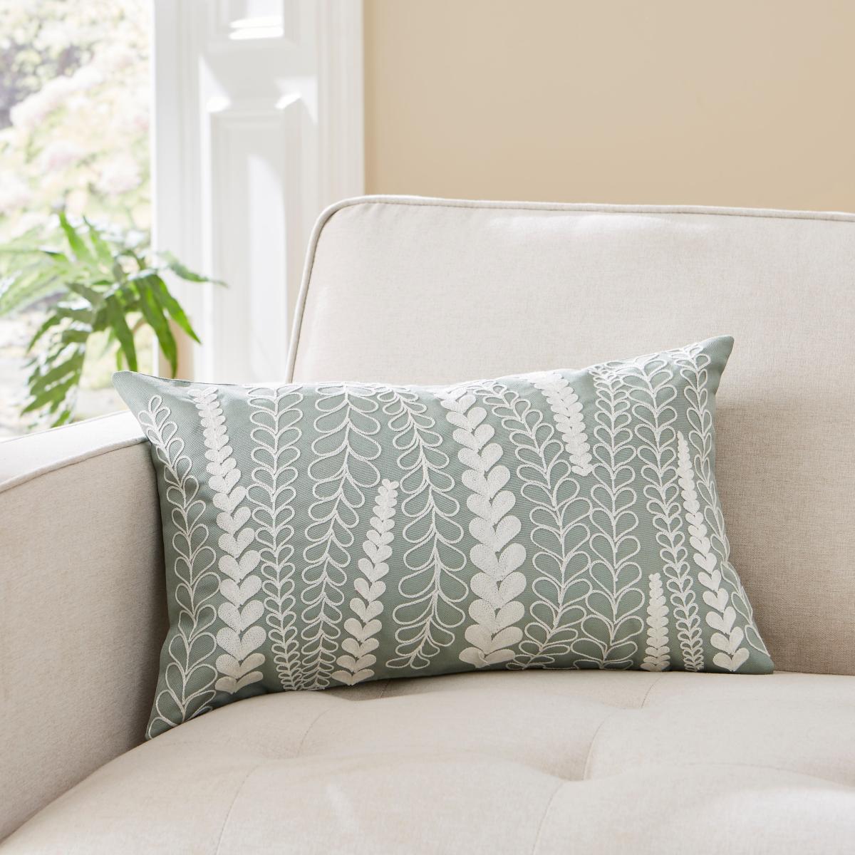 Trailing Floral Cushion Sage Sage