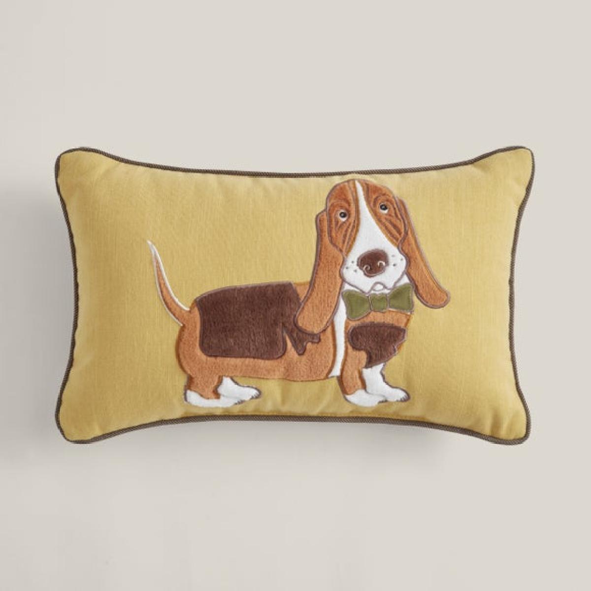 Humphrey the Basset Hound Rectangular Cushion – image 3
