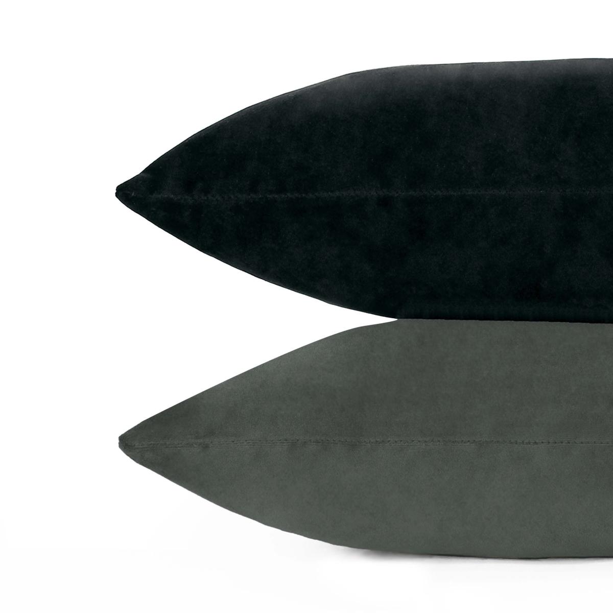 Evans Lichfield Opulent Velvet 2 Pack Cushions Graphite Grey/Jet Black – image 3