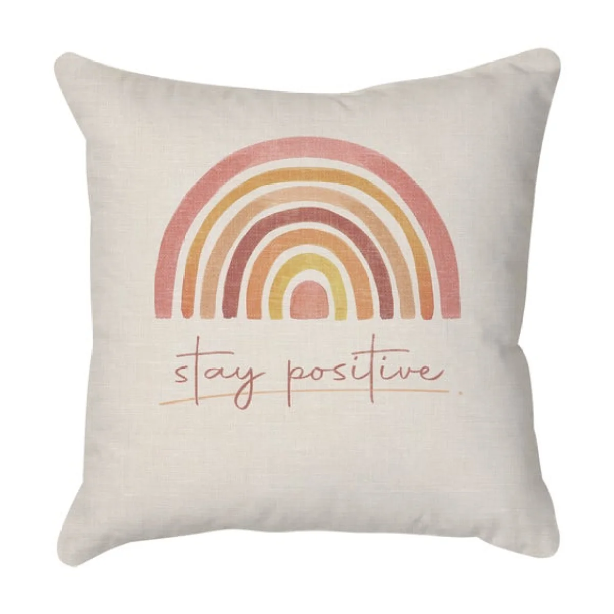 Stay Positive Line Art Square Cushion – image 3