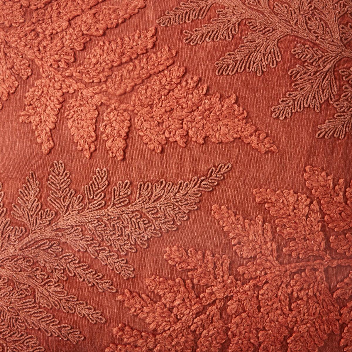 Churchgate Fawsley Fern Square Cushion Orange Umber – image 2