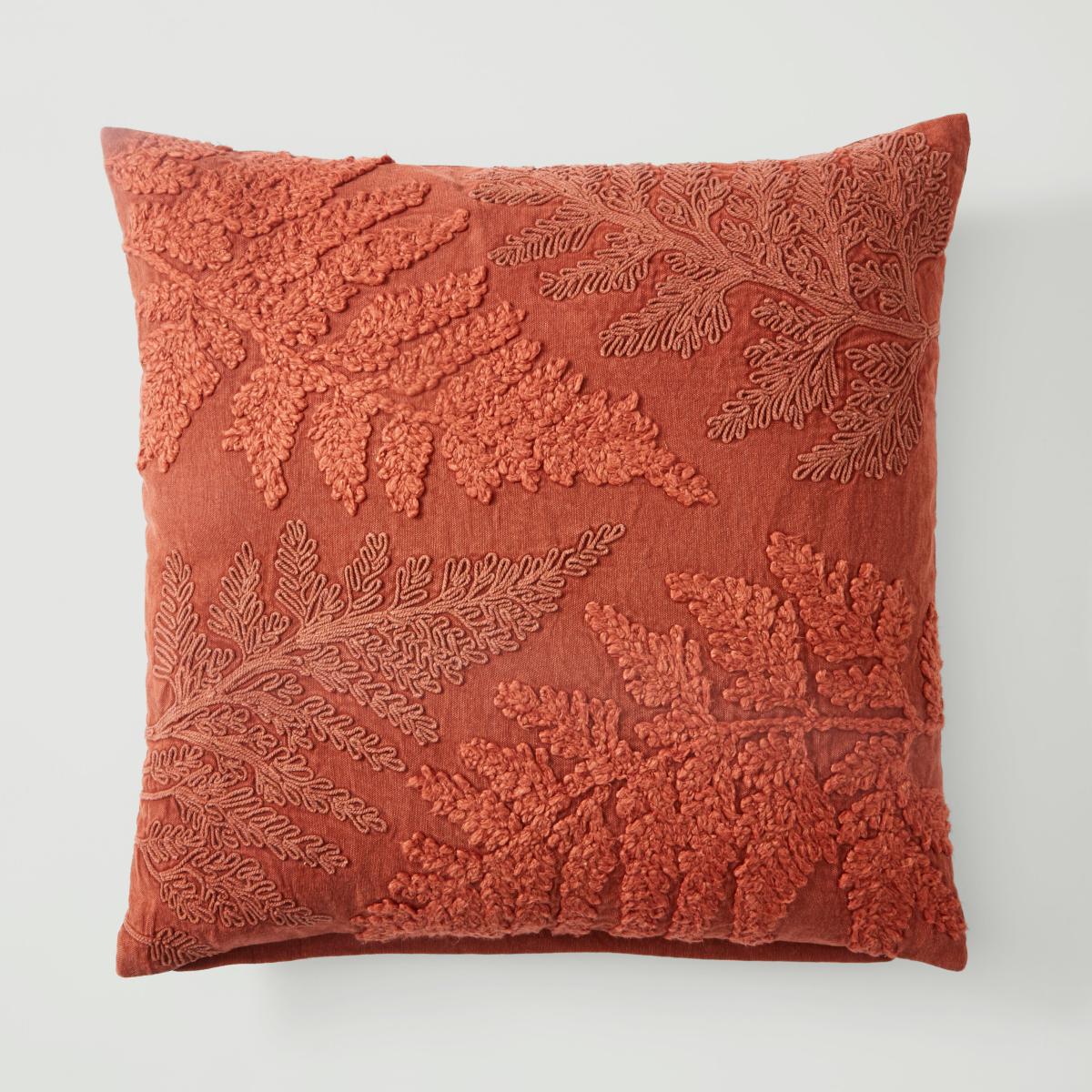 Churchgate Fawsley Fern Square Cushion Orange Umber – image 3