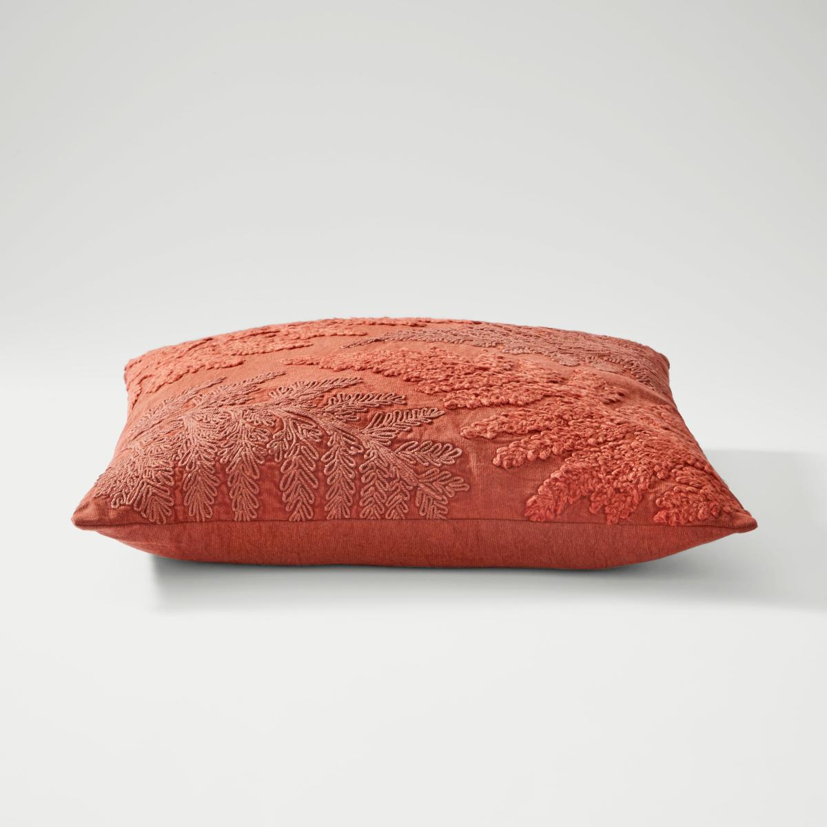 Churchgate Fawsley Fern Square Cushion Orange Umber – image 4