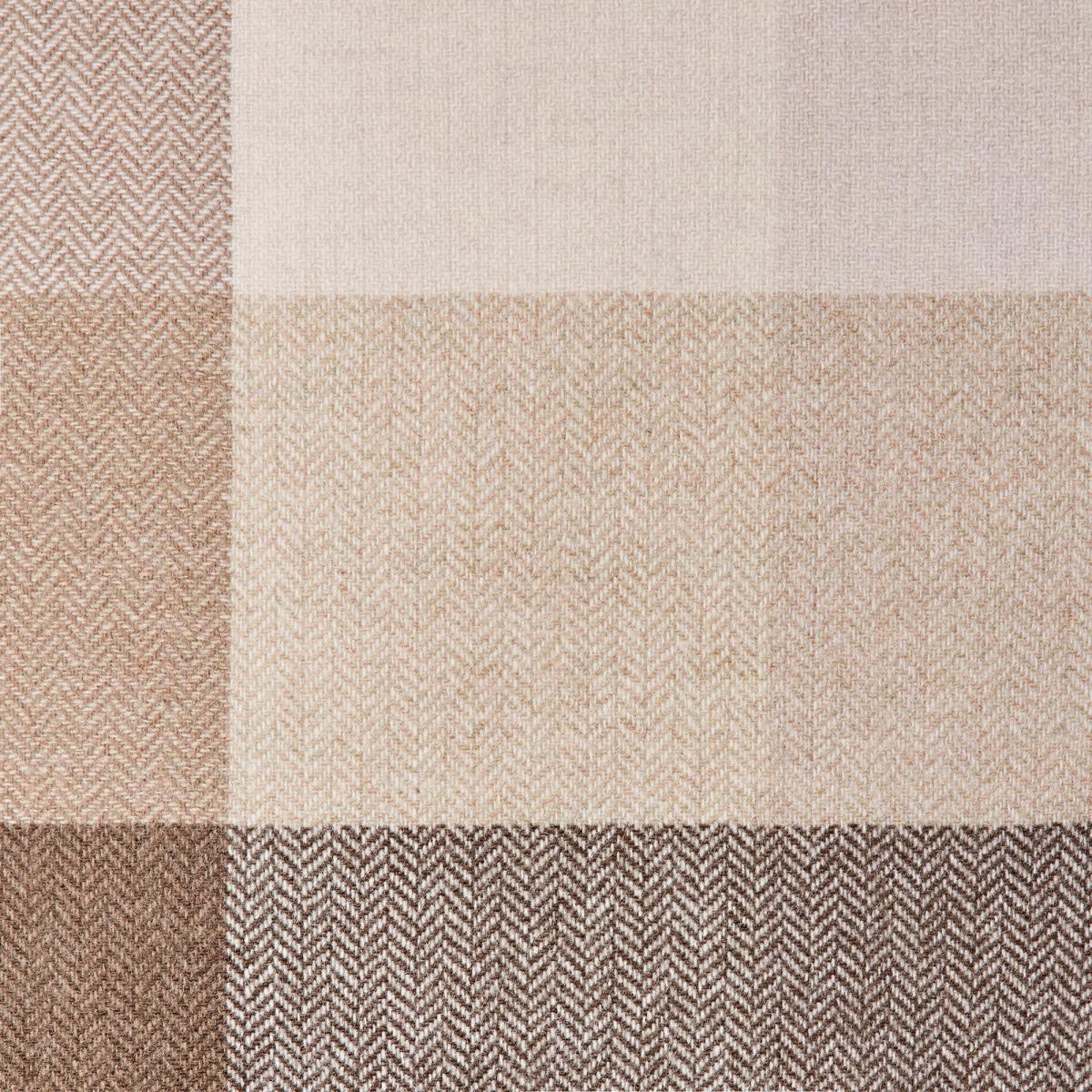 Deddington Checked Square Cushion Natural – image 4