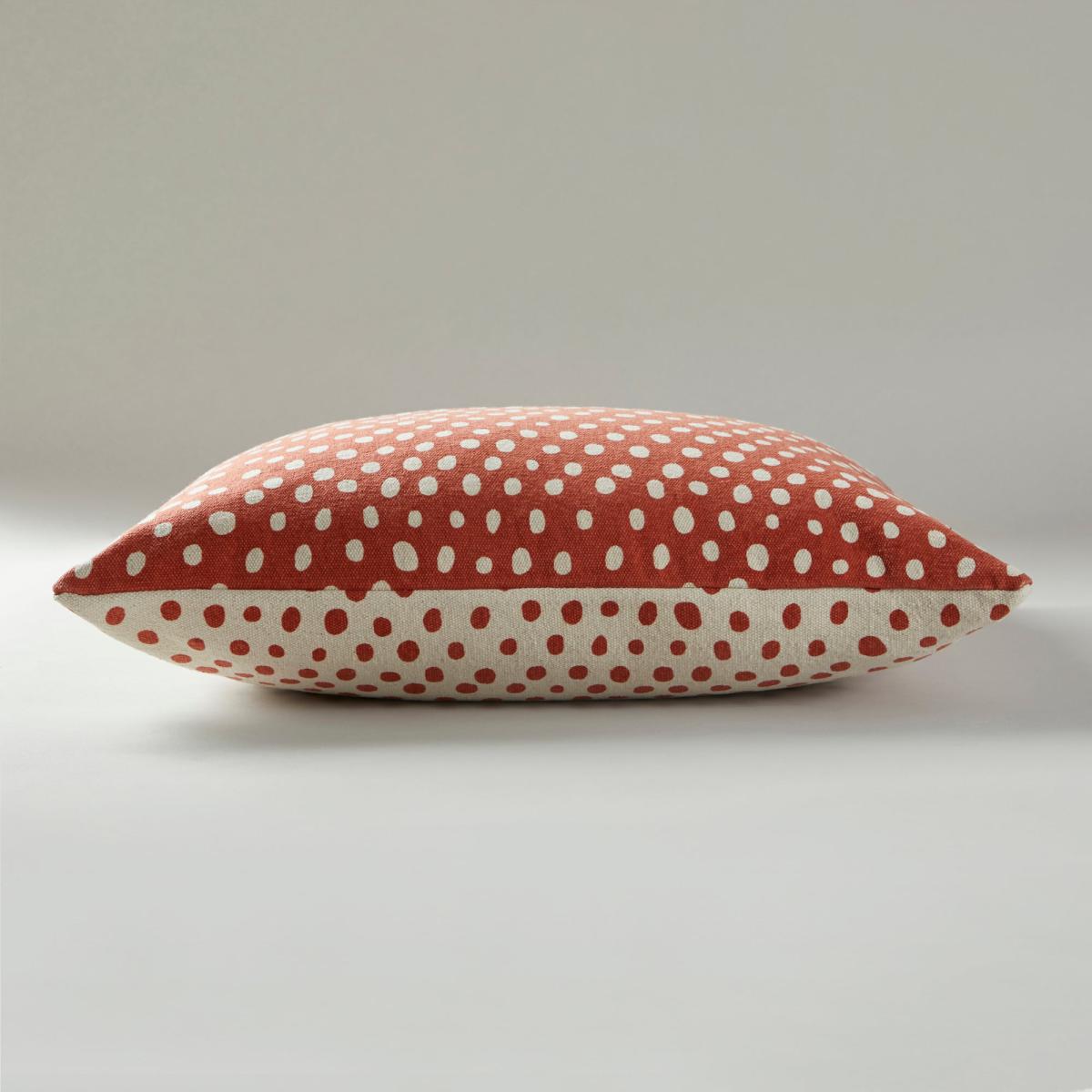 Polka Dot Cushion Orange and White – image 3