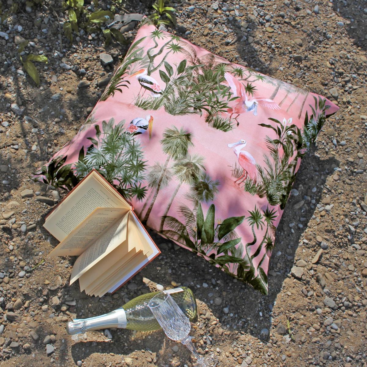 Paoletti Platalea Outdoor Floor Cushion Blush – image 1