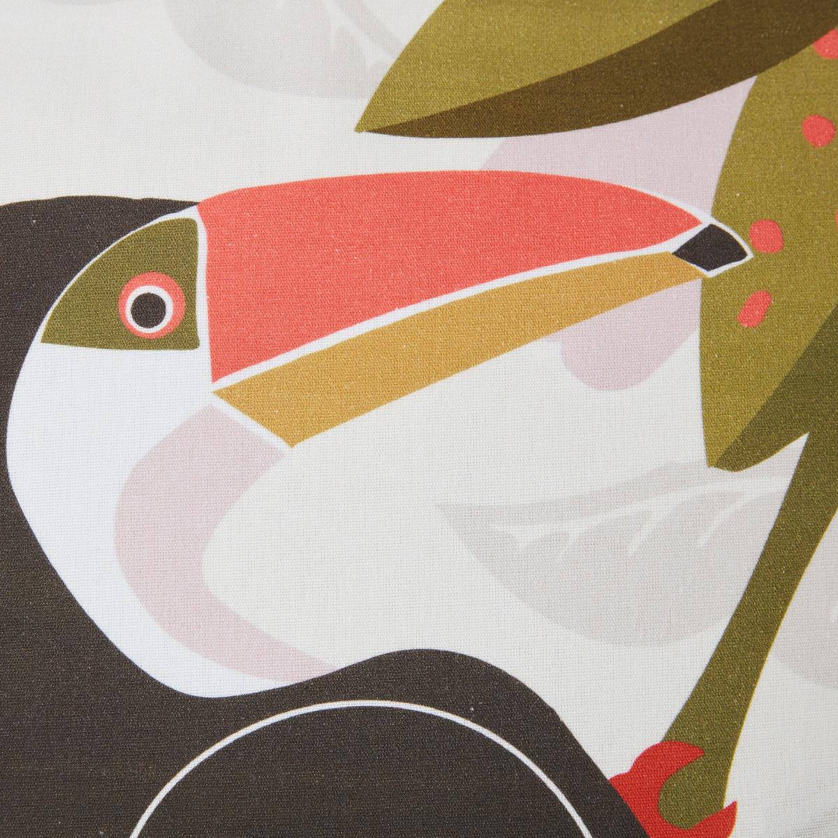 Elements Toucan Cushion Green/Pink/White – image 4