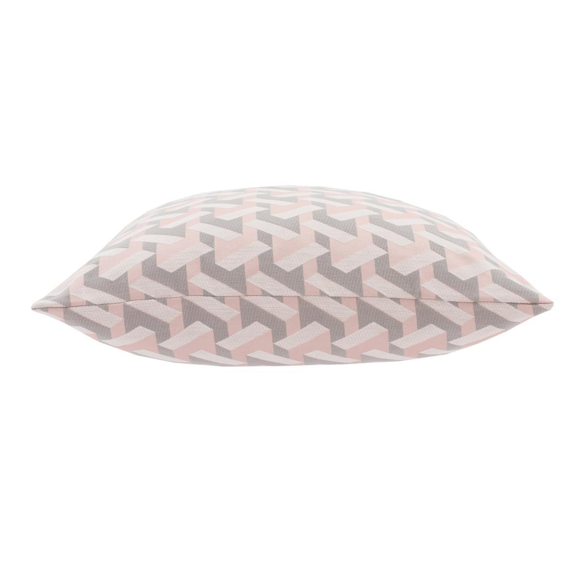 Geometric Pink Jacquard Cushion Cover Pink – image 3