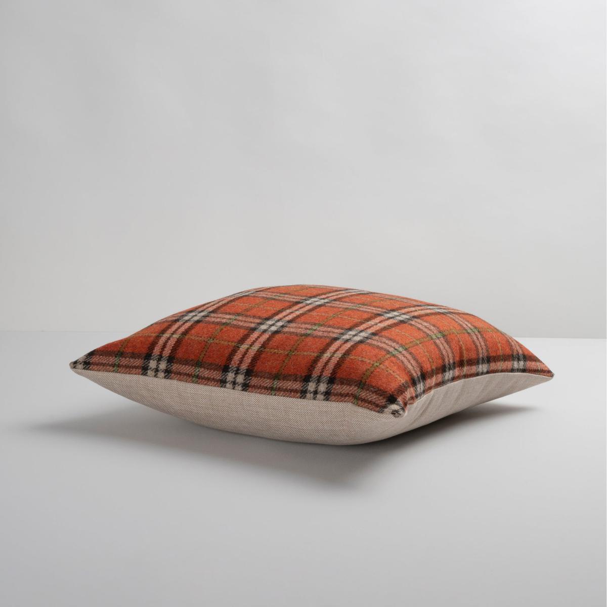 Ruskin Orange Check 43cm x 43cm Cushion Orange – image 3