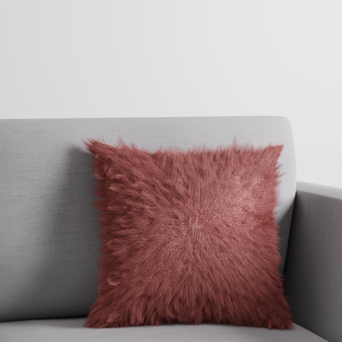 Mongolian Wool Cushion Grey – image 3