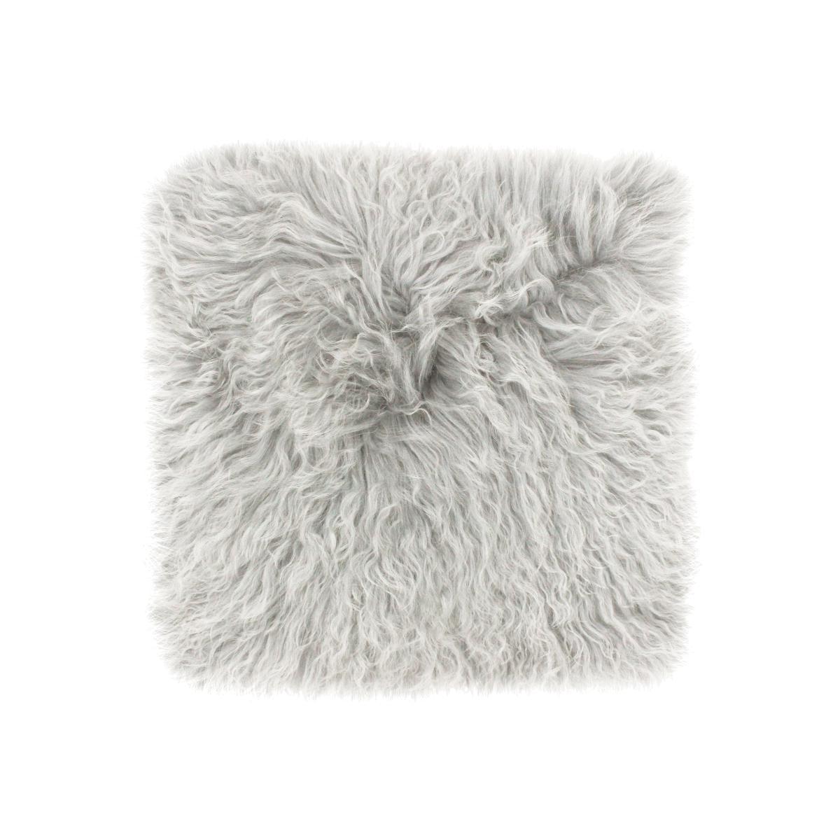 Mongolian Wool Cushion Grey – image 1