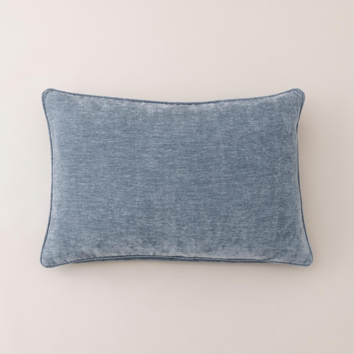 Vintage Chenille Rectangle Cushion Pacific Blue – image 3