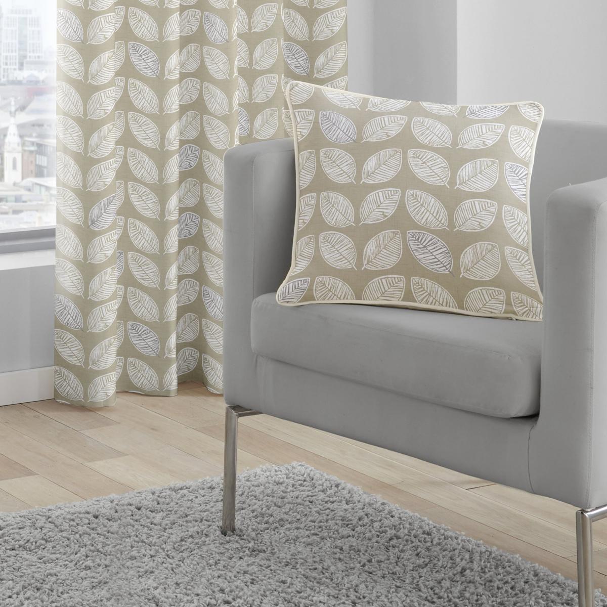 Delft Natural Cushion Green, Grey and White – image 1