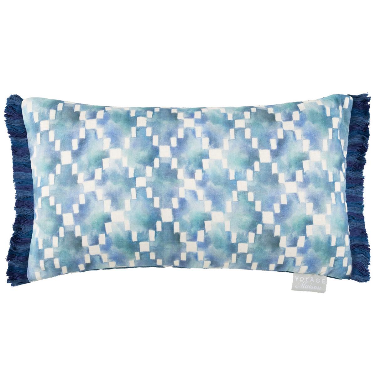 Glenaire Cotton Rectangle Cushion Cobalt Blue – image 2