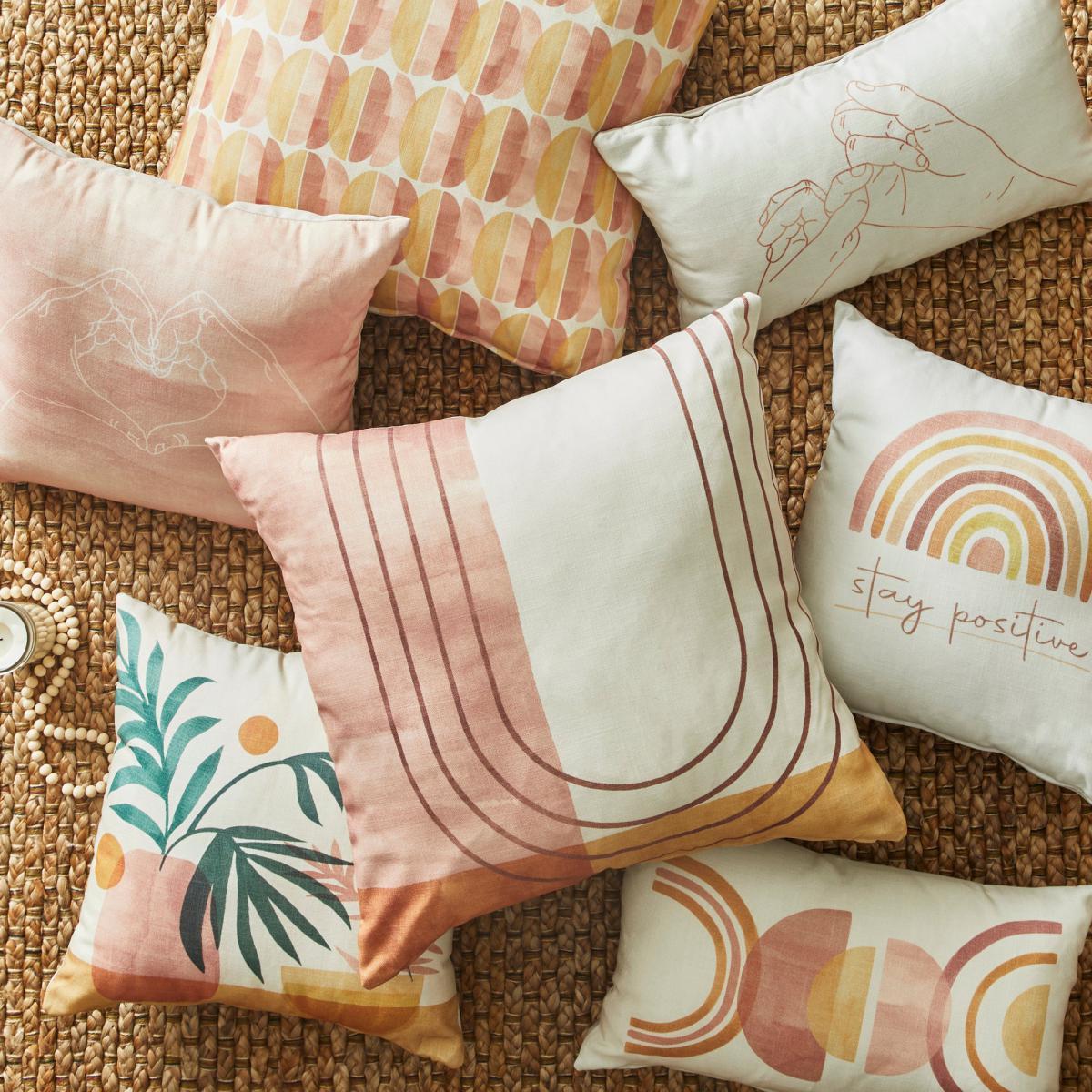 Pinky Promise Cushion Brown, Pink and White – image 4