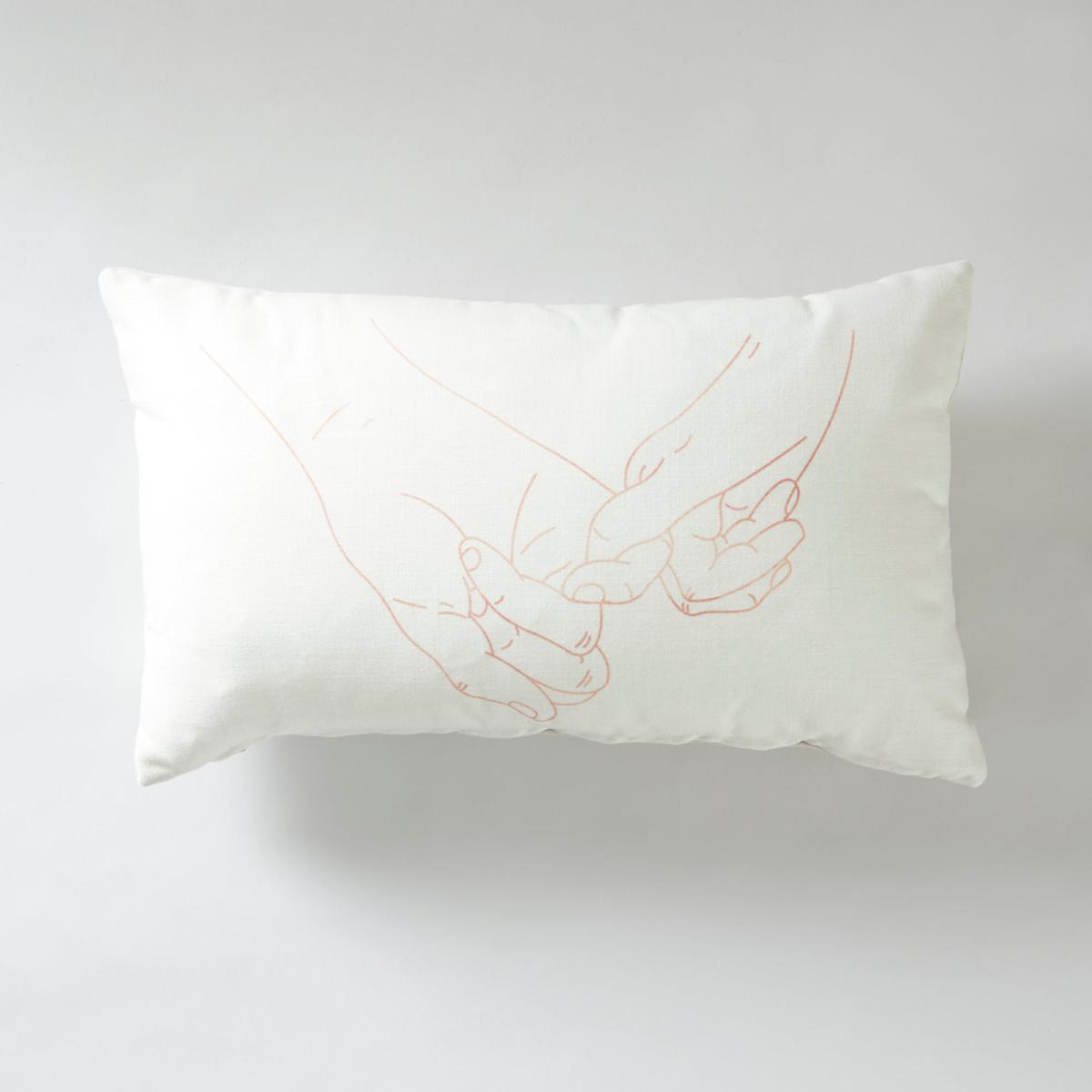 Pinky Promise Cushion Brown, Pink and White – image 1