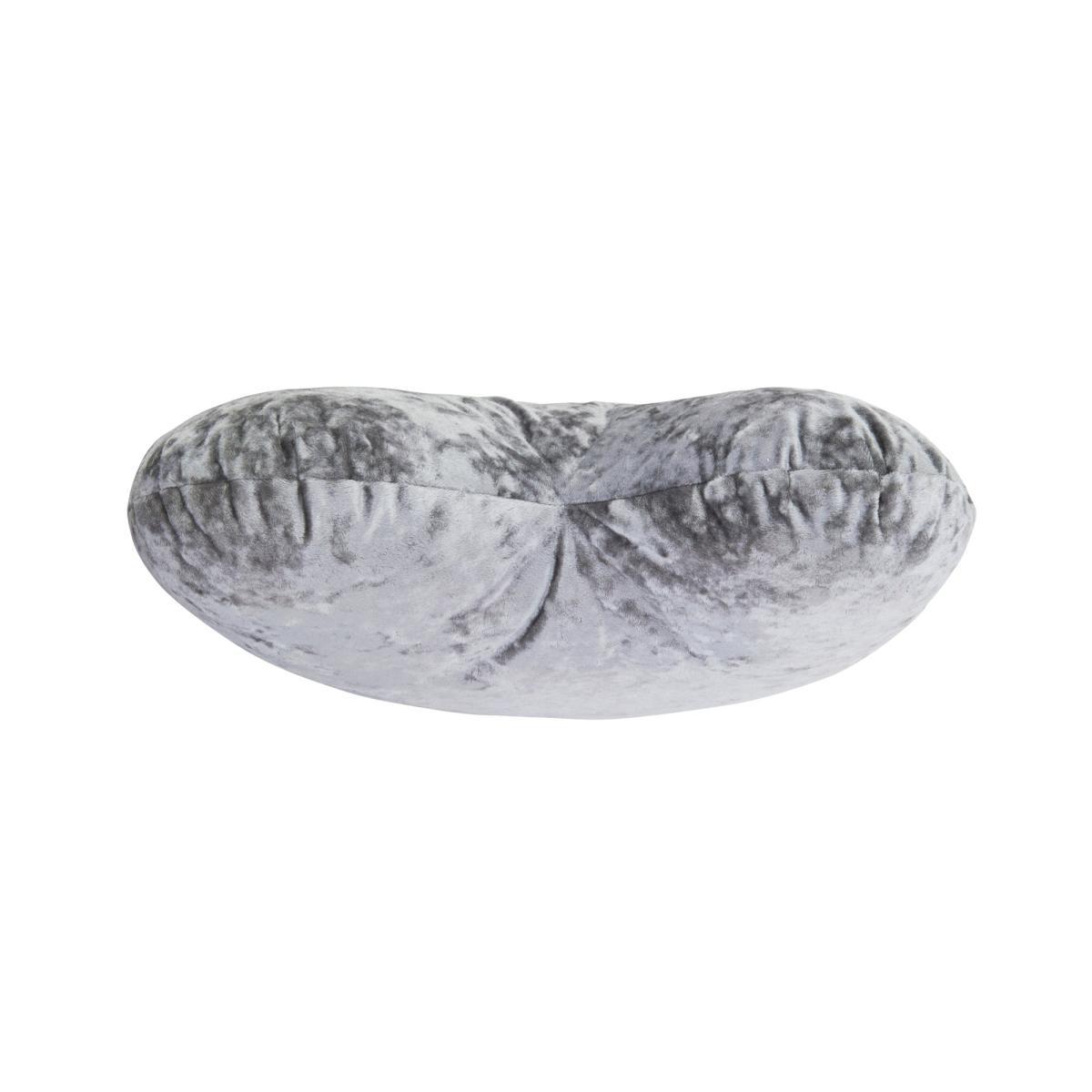 Heart Crushed Velour Cushion Grey – image 2