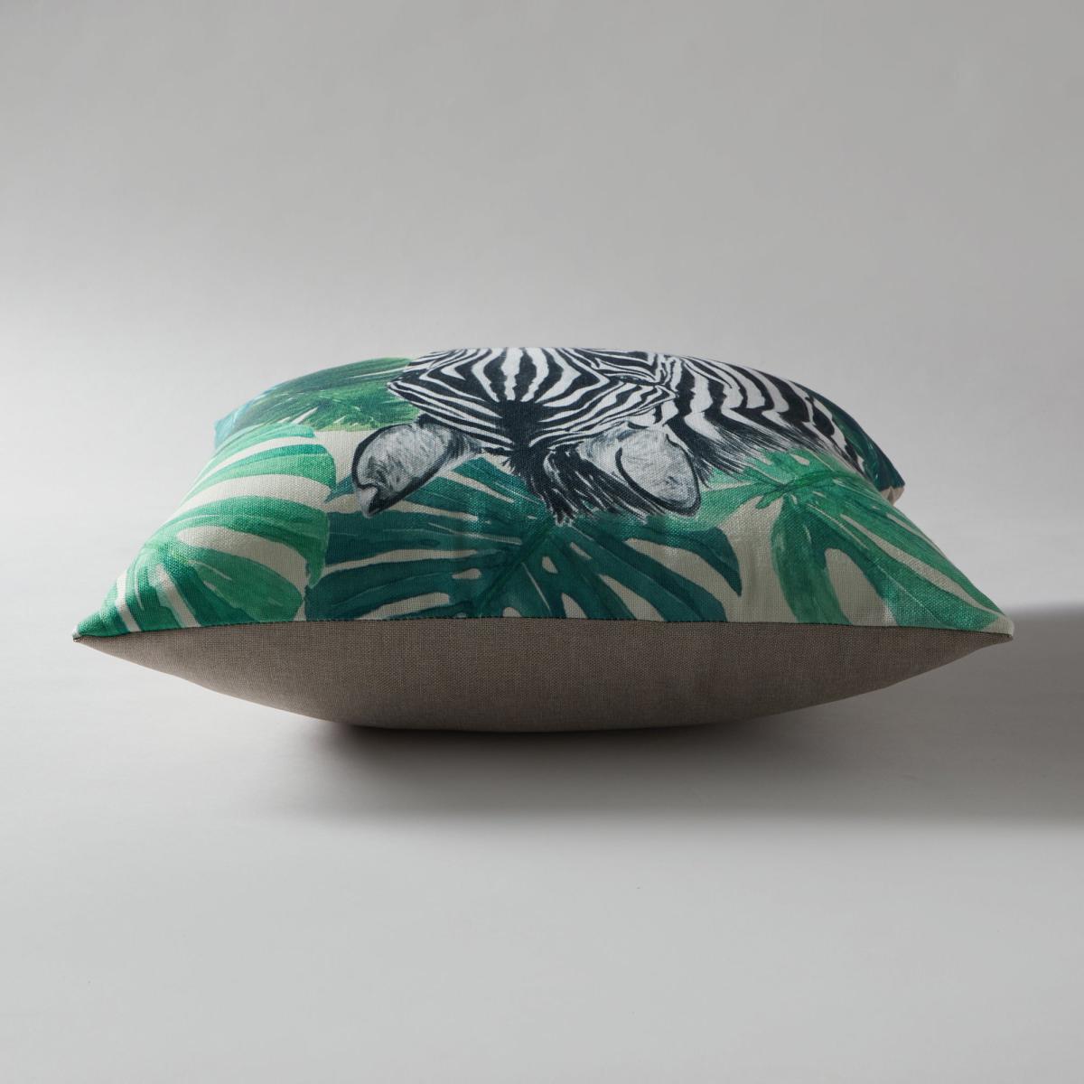 Zebra Jungle Print Cushion MultiColoured – image 4