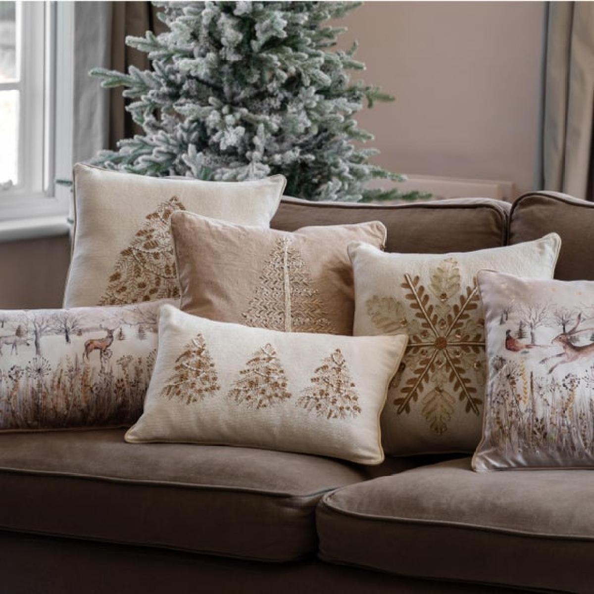 Three Stitched Tree Rectangular Cushion – image 2