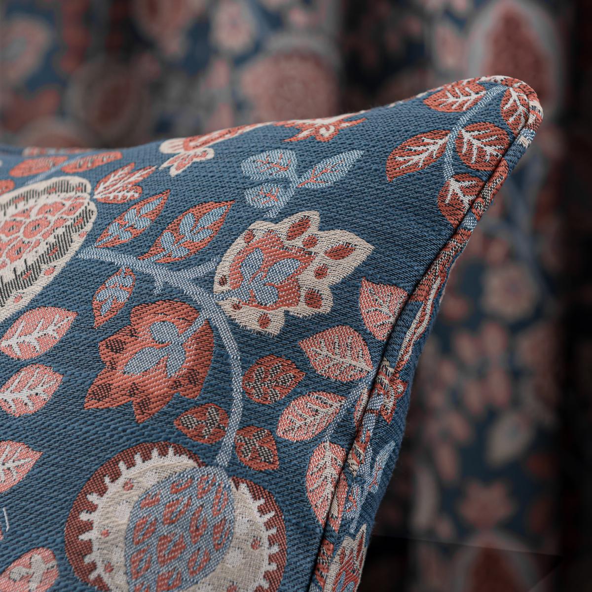 Pomegranate Floral Cushion Navy (Blue) – image 2