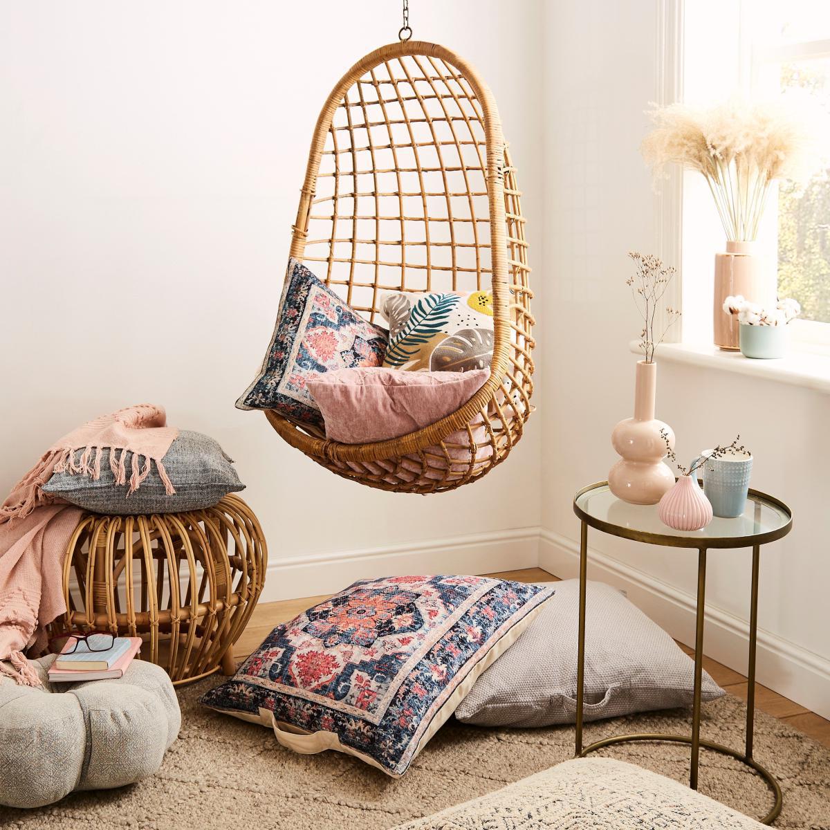 Printed Oriental Floor Cushion MultiColoured – image 6