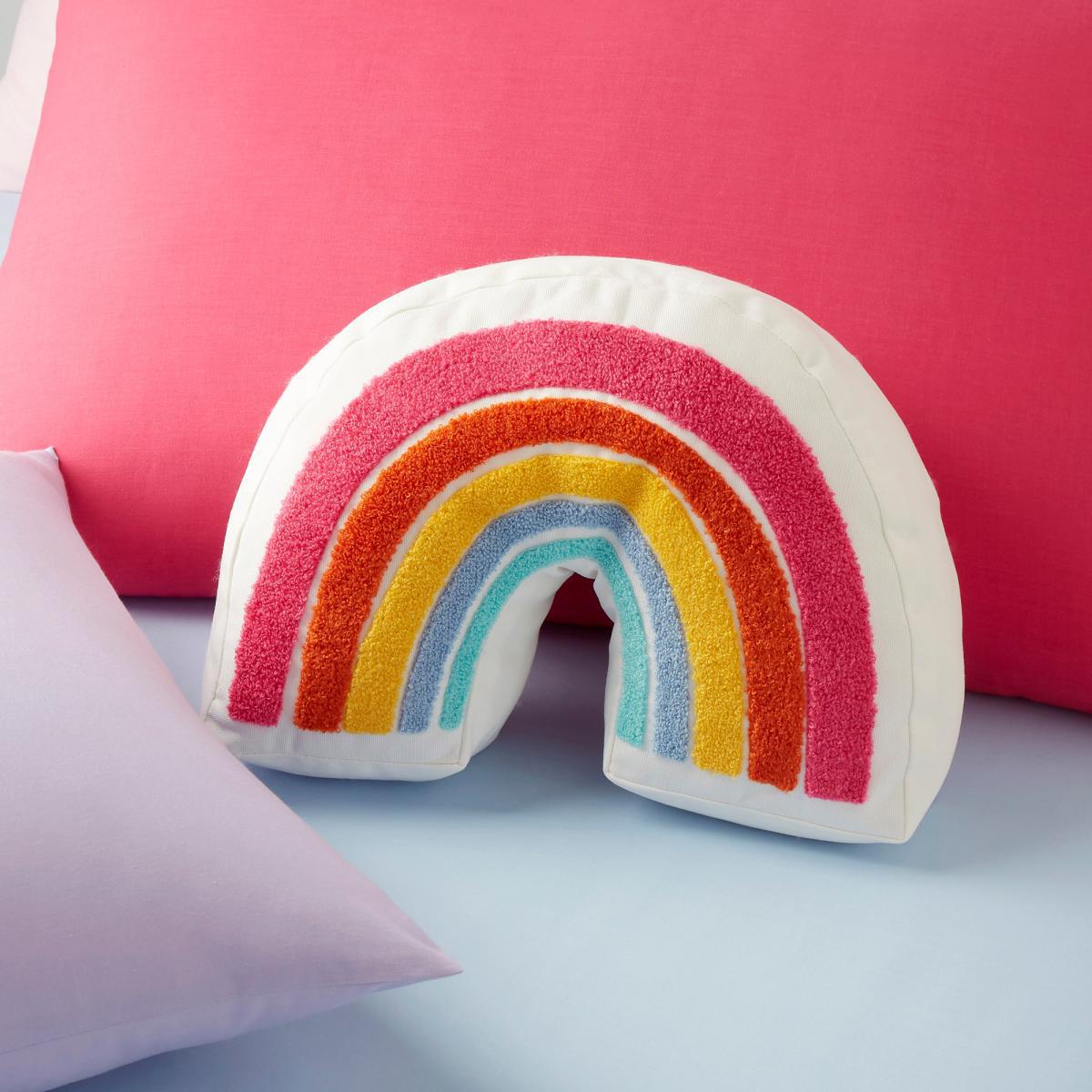 Elements Rainbow 3D Cushion Red, Yellow and White – image 1
