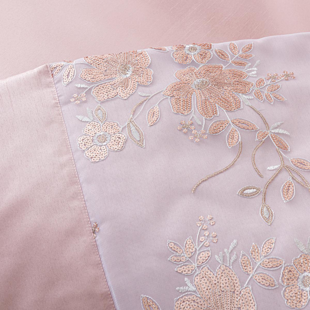 Elene Pink Floral Sequin Boudoir Cushion Pink – image 7