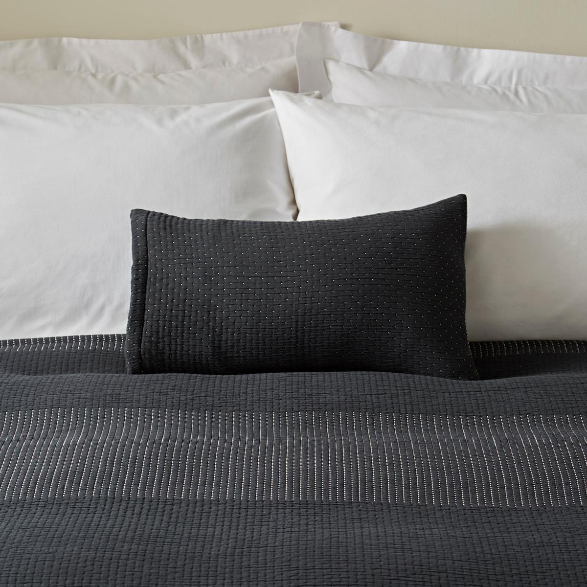 Silas 100% Organic Cotton Cushion Black – image 2