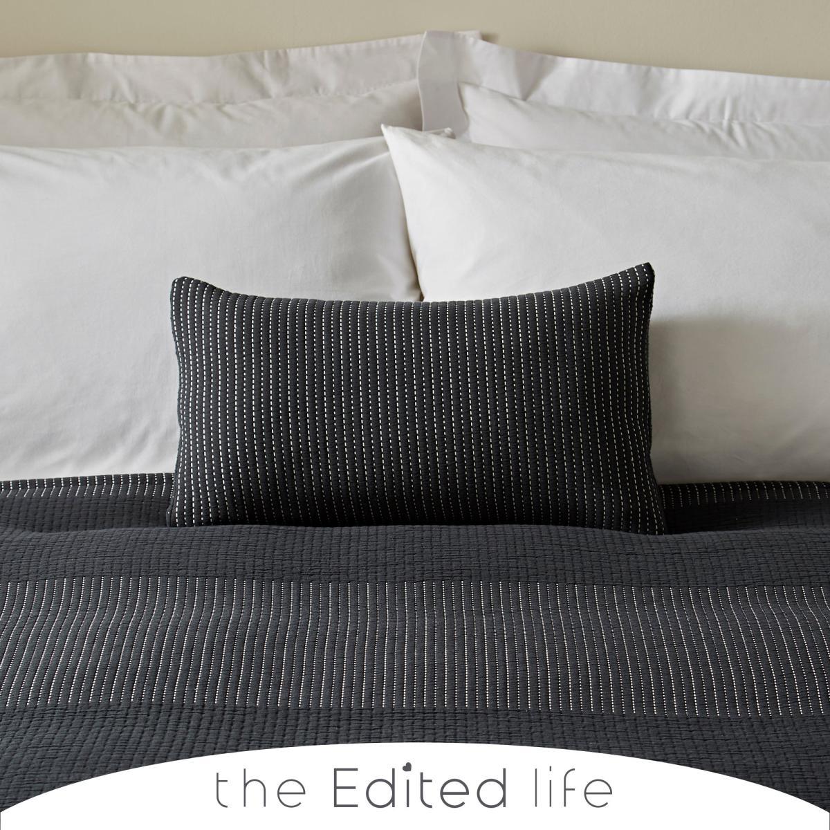 Silas 100% Organic Cotton Cushion Black – image 1
