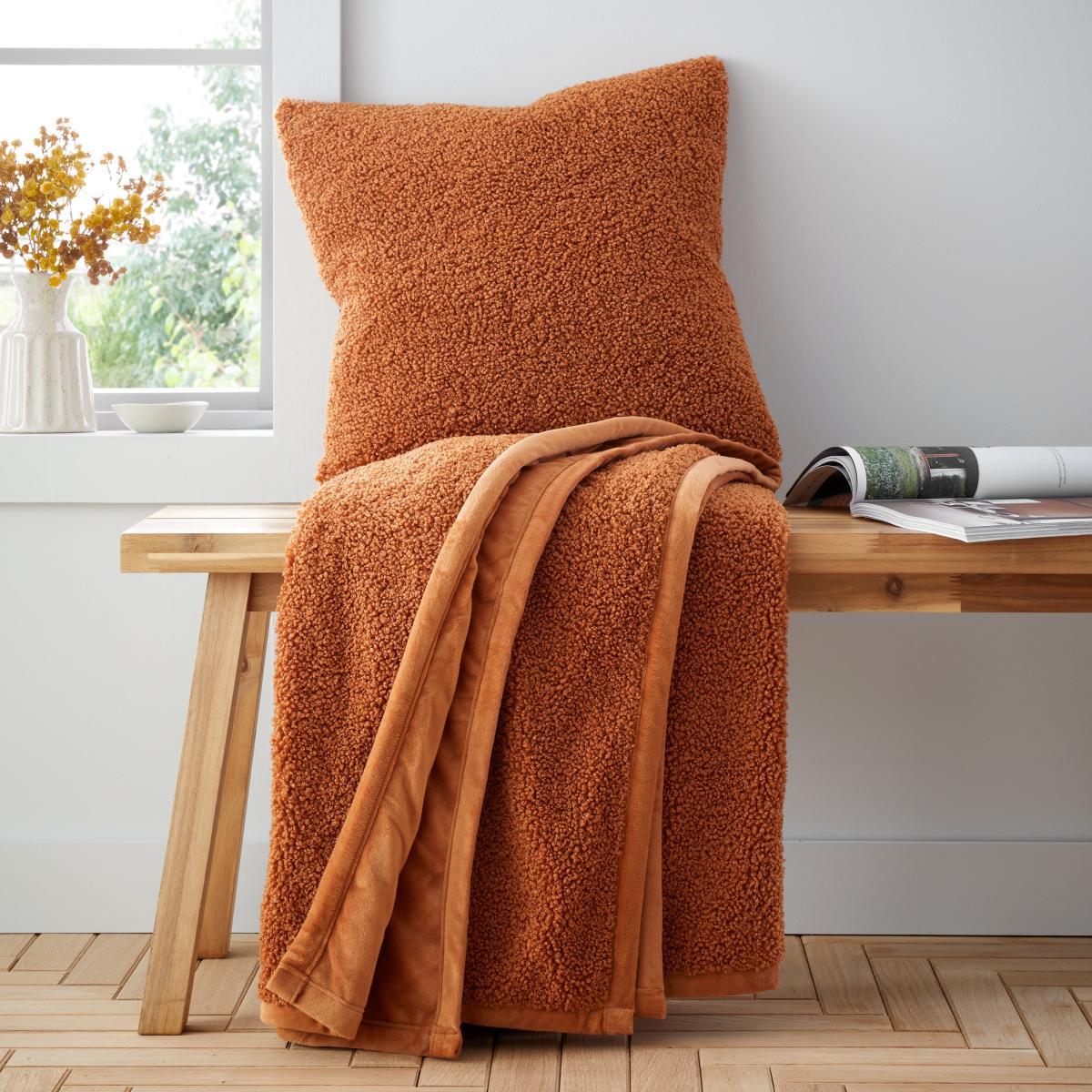 Catherine Lansfield So Soft Velvet Boucle Square Cushion – image 5