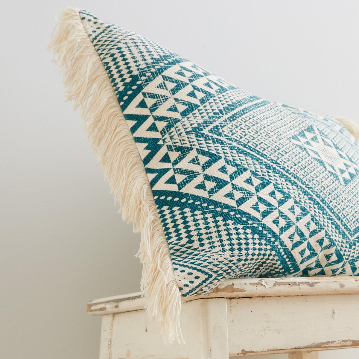 Pineapple Elephant Kebra Aztec Cushion Teal (Blue) – image 2