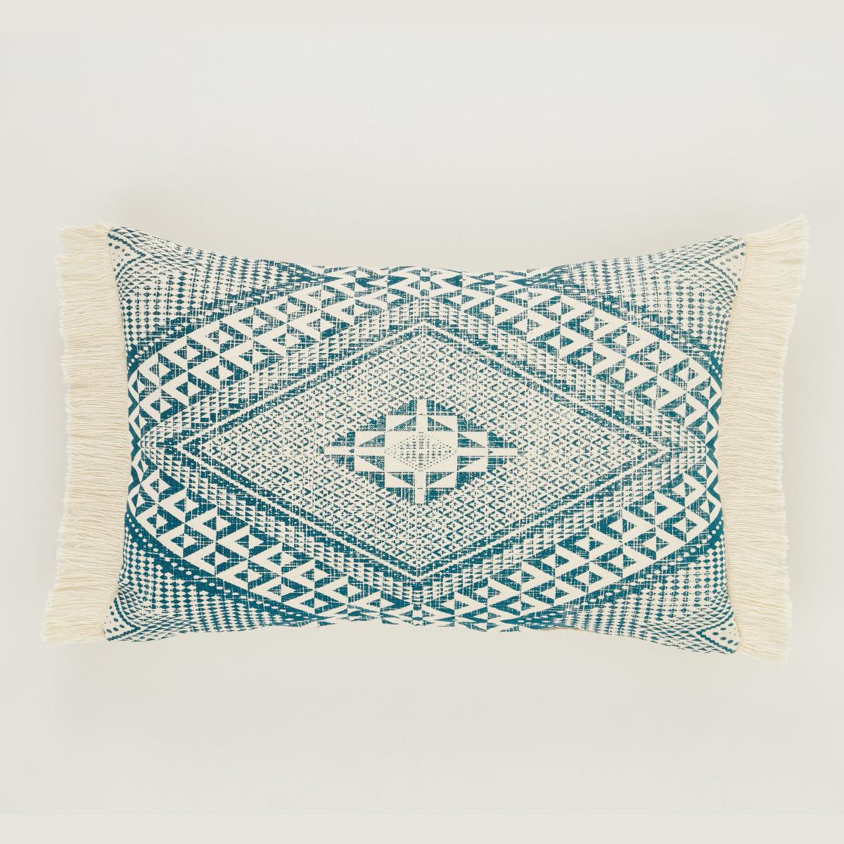 Pineapple Elephant Kebra Aztec Cushion Teal (Blue) – image 3
