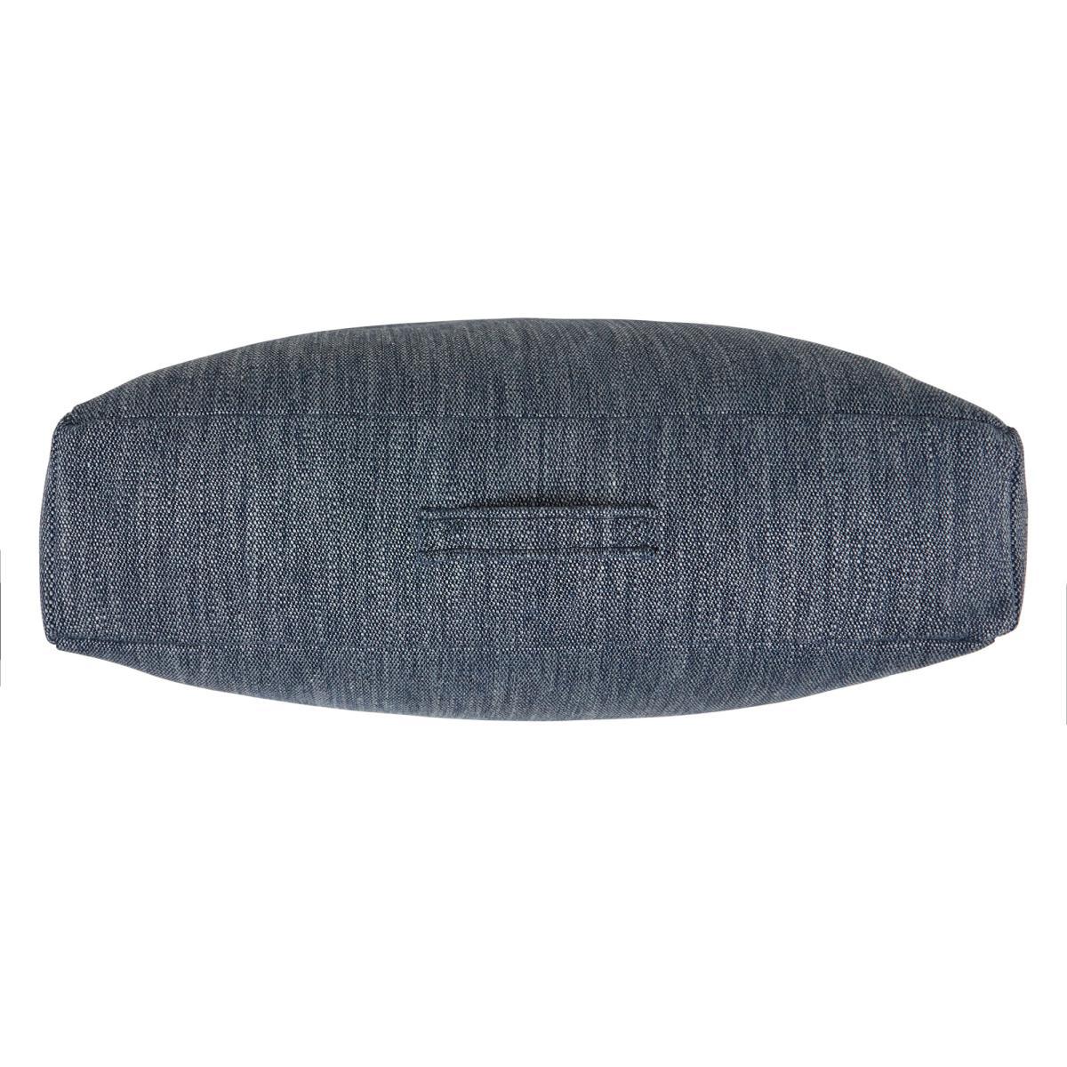 Casual Slub Denim Floor Cushion Blue and White – image 2