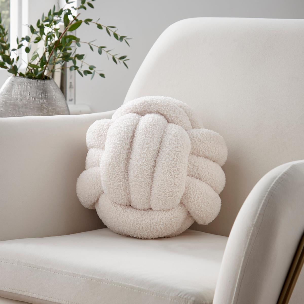 Knot Boucle Ball Cushion – image 1
