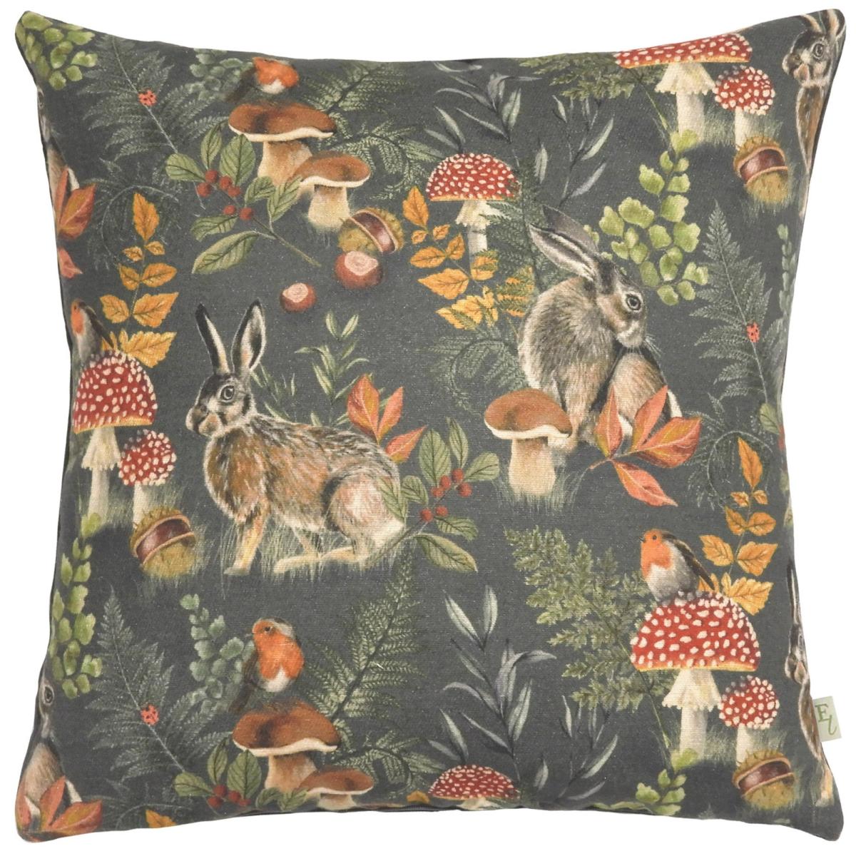 Evans Lichfield Hare Square Cushion Grey – image 2
