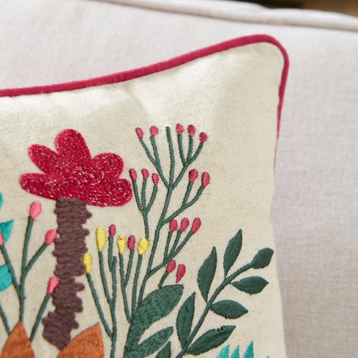 Cat Embroidered Cushion MultiColoured – image 6