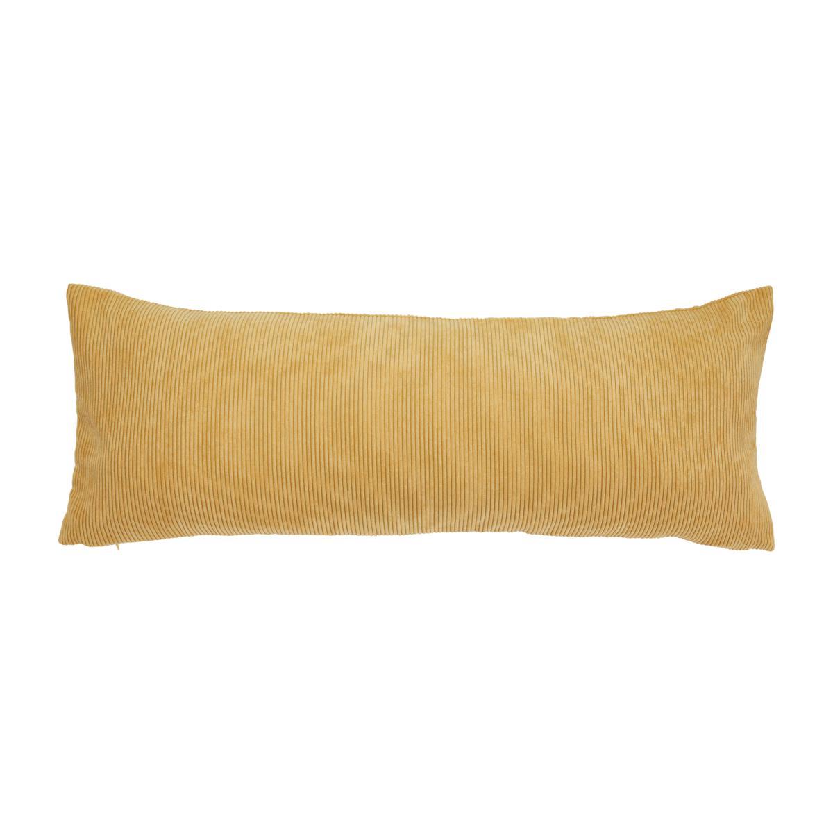 Corduroy Rectangular Cushion Yellow – image 1