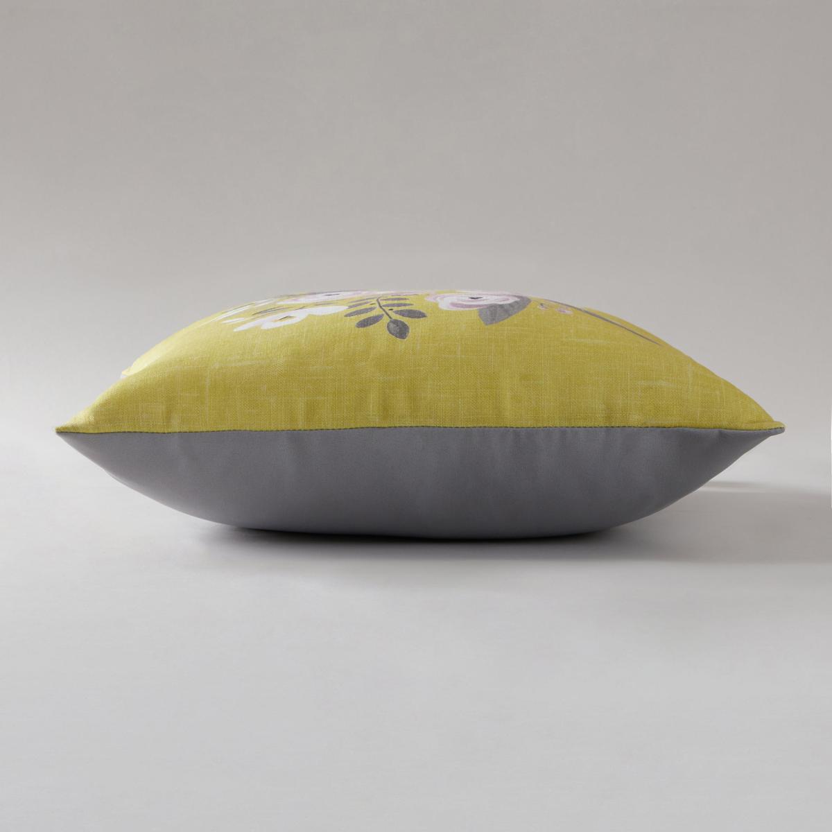 Blooms Ochre Placement Cushion Yellow, Grey and White – image 4