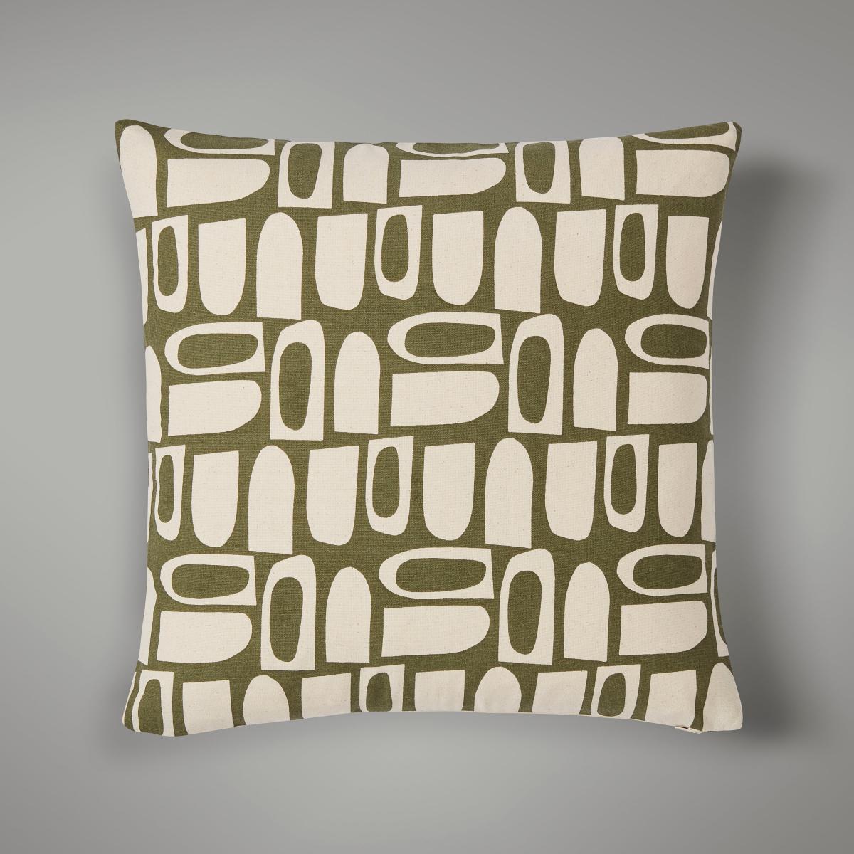 Elements Albin Cushion Green/White – image 1