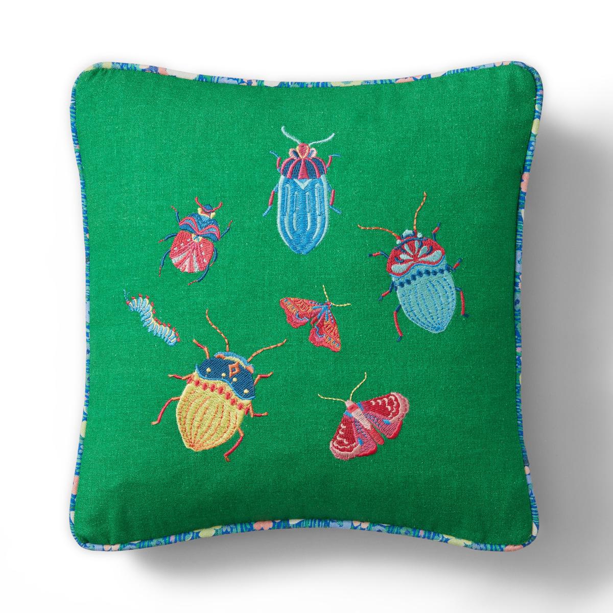 Sophie Robinson Love Bugs Embroidered Cotton Cushion – image 4