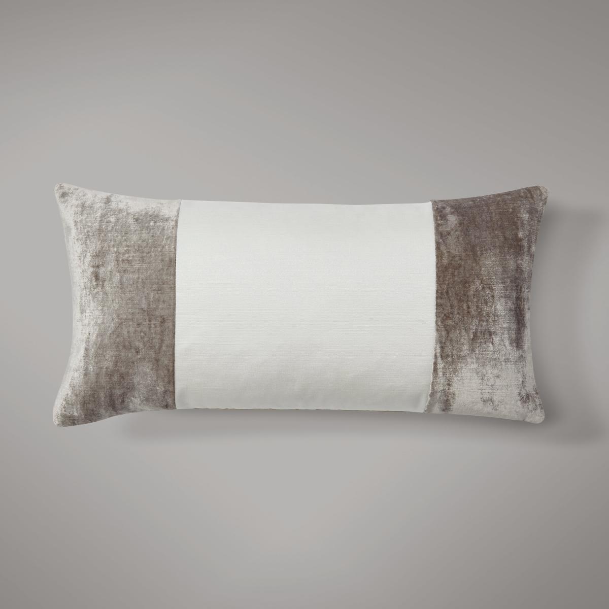 Luxe Grey White Panel Cushion Grey – image 2