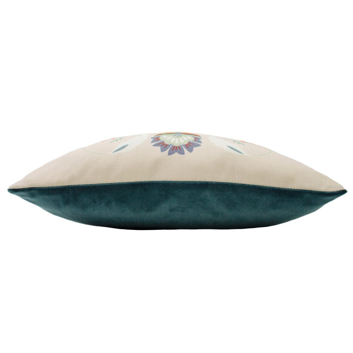 Furn. Folk Floral Print Square Cushion MultiColoured – image 4