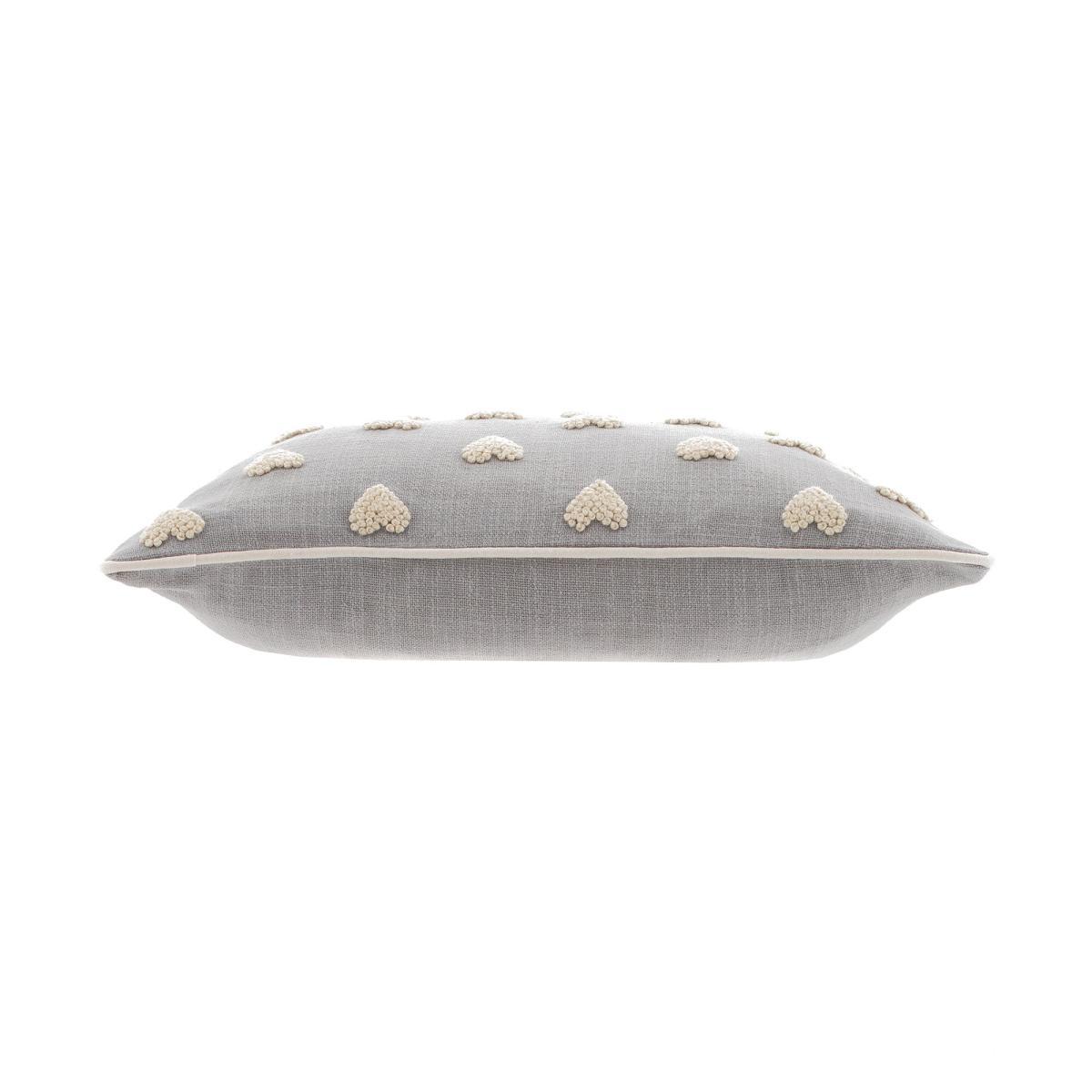 French Knot Hearts Cushion Natural – image 5