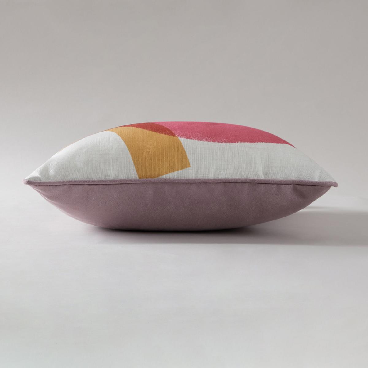 Modern Leaves Placement Cushion White, Pink and Yellow – image 4