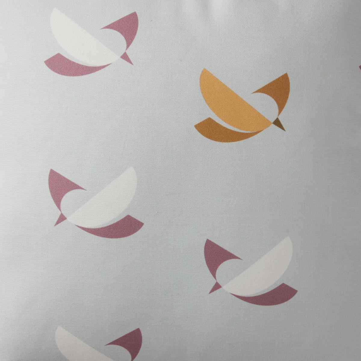 Scandi Bird Cushion Blue, Yellow and White – image 3