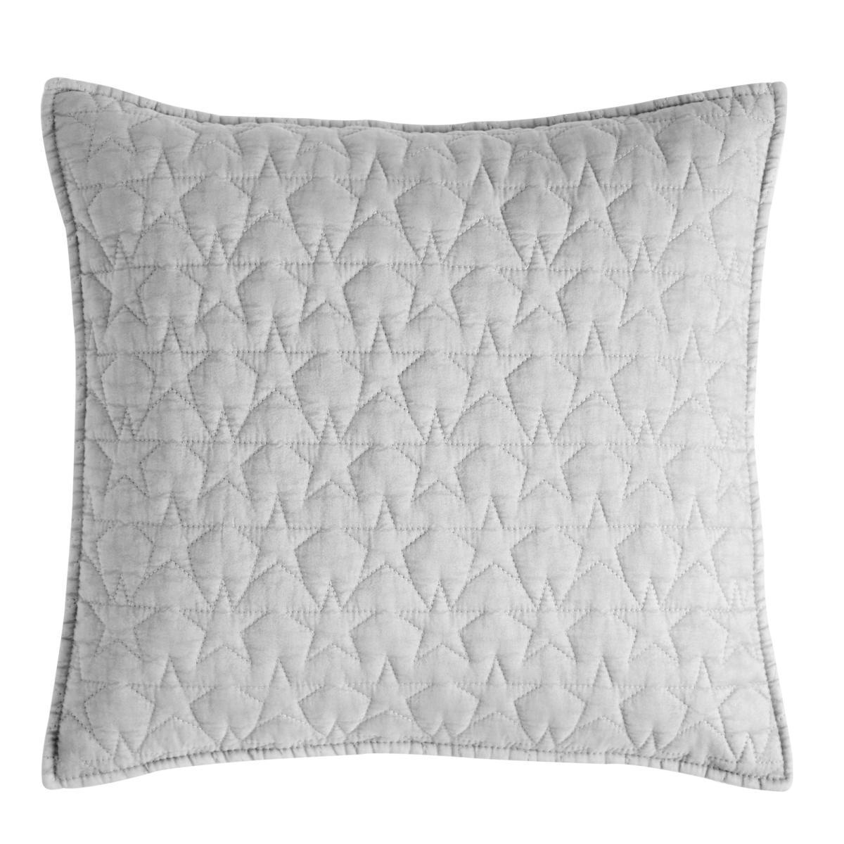 Quilted Star Cushion Light Grey – image 2