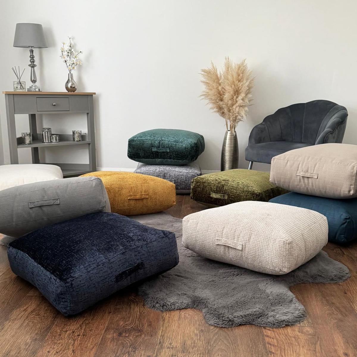 Daro Alexandra Square Floor Cushion Teal (Blue) – image 2